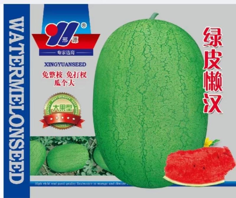 新世纪绿皮王西瓜种子红沙瓤少籽易管理瓜大高产抗病囗感好
