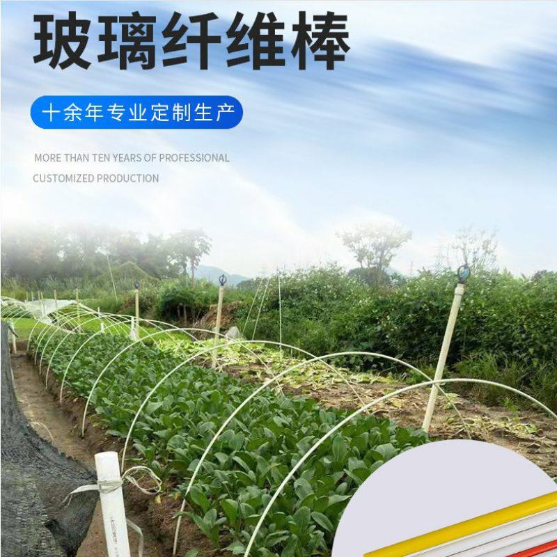 玻璃纤维实芯棒水稻育秧蔬菜西瓜保温棚拱杆支撑杆爬杆可订制