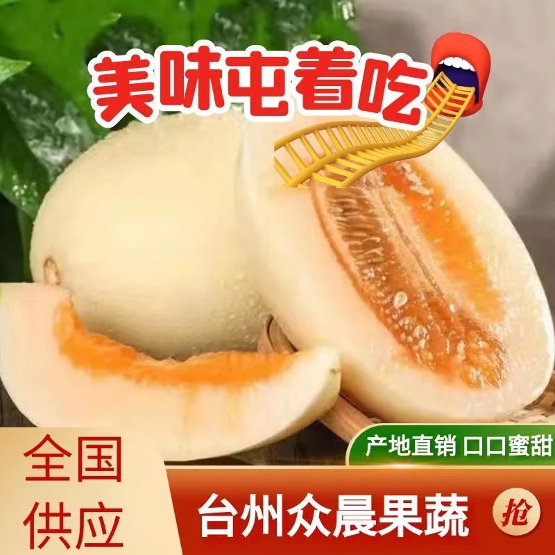精品东方蜜1号浙江台州甜瓜散装统一打包代发对接市场商超
