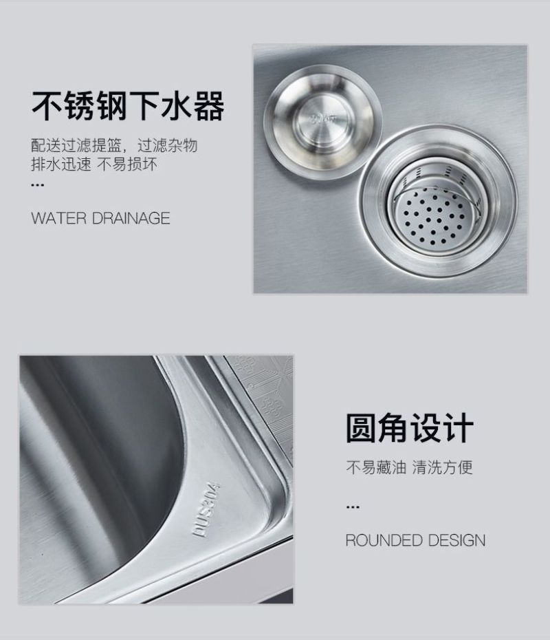 洗菜盆单槽大尺寸厨房简易洗手台可移动洗碗柜组合橱柜一体柜