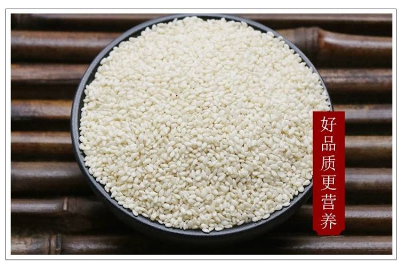 驻马店产地带皮白芝麻无沙免洗可榨油脱皮芝麻仁无杂质