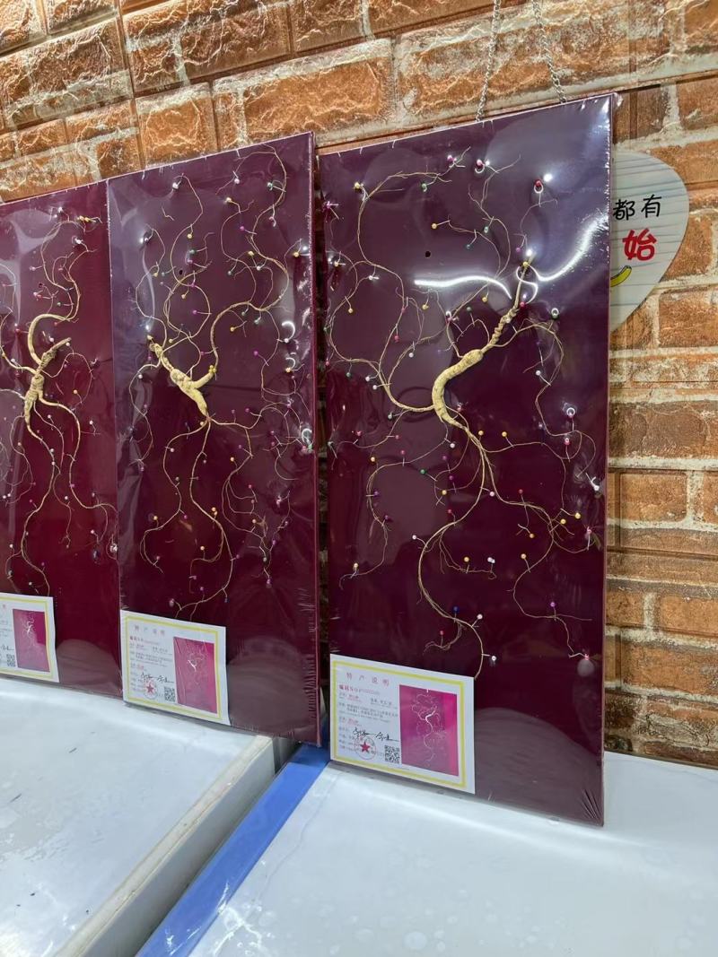 【长白山野山参精品礼盒，中国红皮礼盒，60厘米