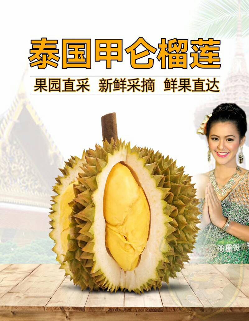 2024泰国甲仑榴莲来了榴莲味浓郁软糯甜蜜品质供货