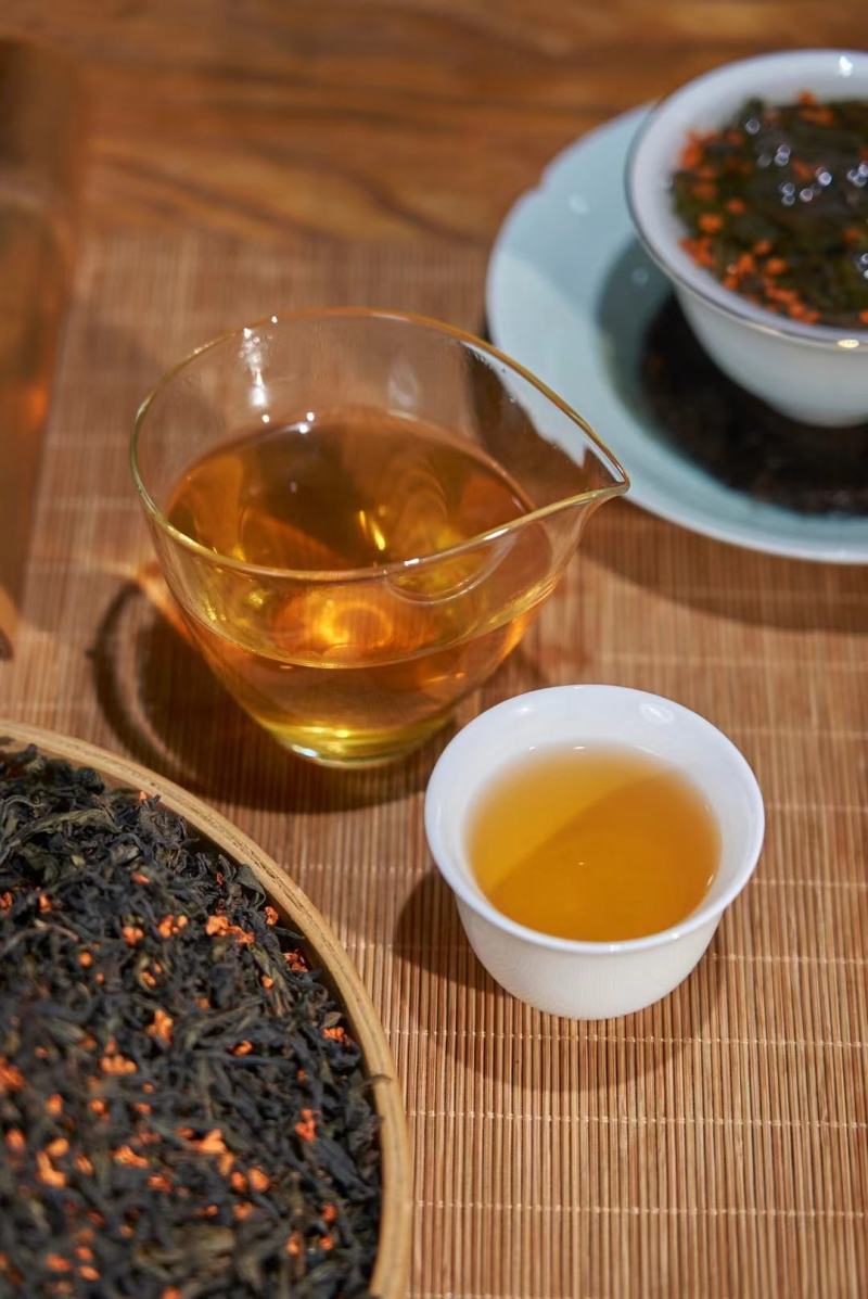 桂花红茶桂花乌龙茶野生红茶礼盒装浓香正宗正山小种