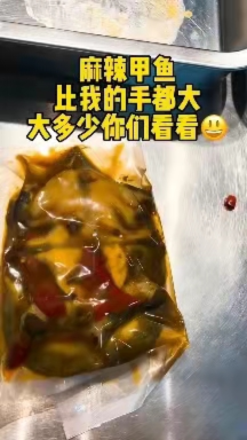 卤好的麻辣甲鱼真空包装，当天现卤现发