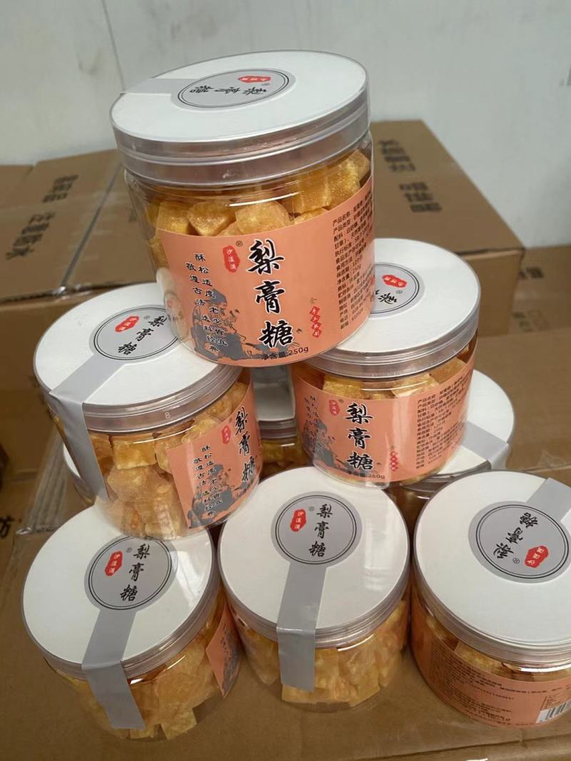 薄荷很浓散装梨膏糖1件50斤罐装60瓶250克常年批发