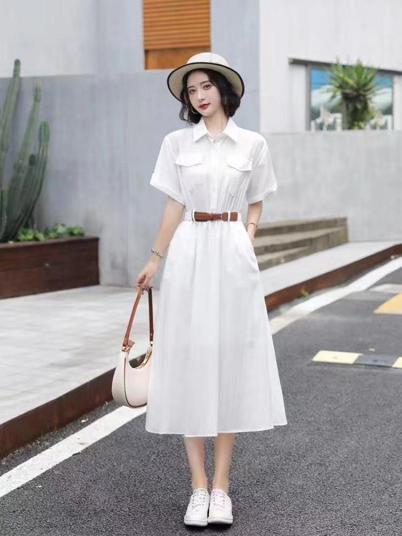 连衣裙子女春夏2022年新款设计感小众收腰显瘦气质打底裙