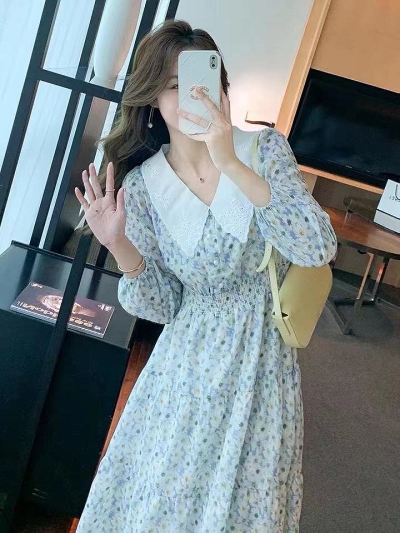 连衣裙子女春夏2022年新款设计感小众收腰显瘦气质打底裙