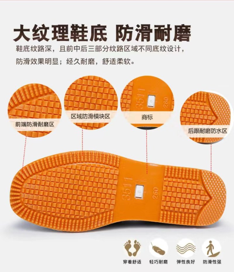 【厂家直销】男鞋男新款牛筋底透气防滑耐磨工地劳保鞋