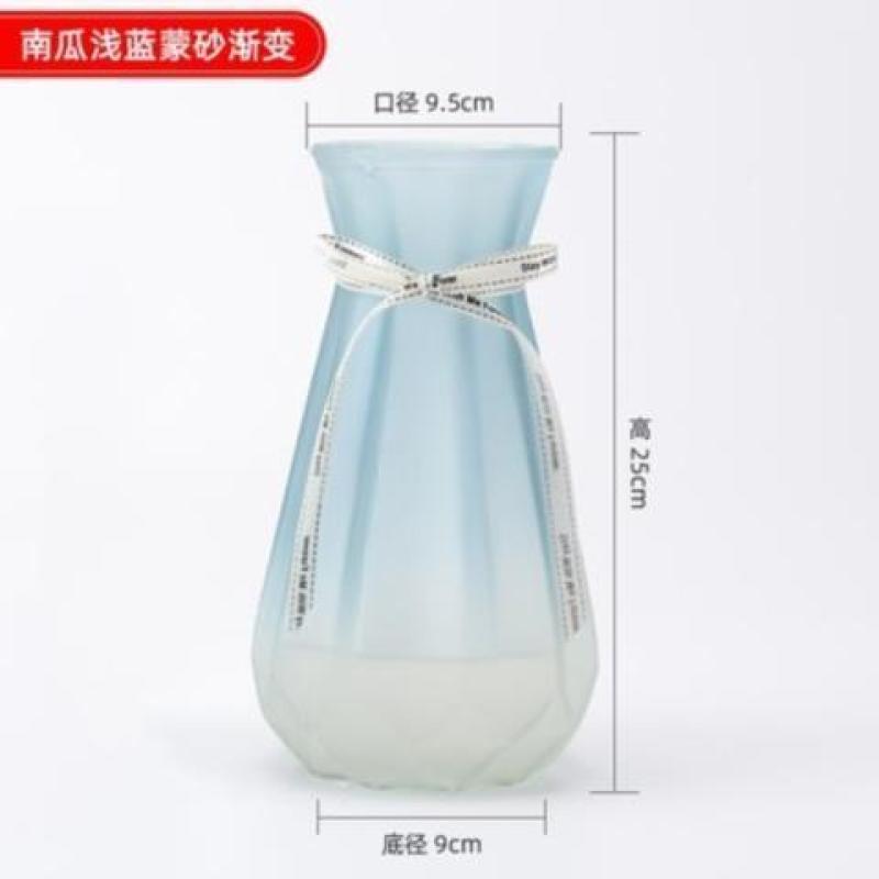欧式玻璃花瓶创意简约透明水培绿萝植物干花瓶客厅插花桌面摆