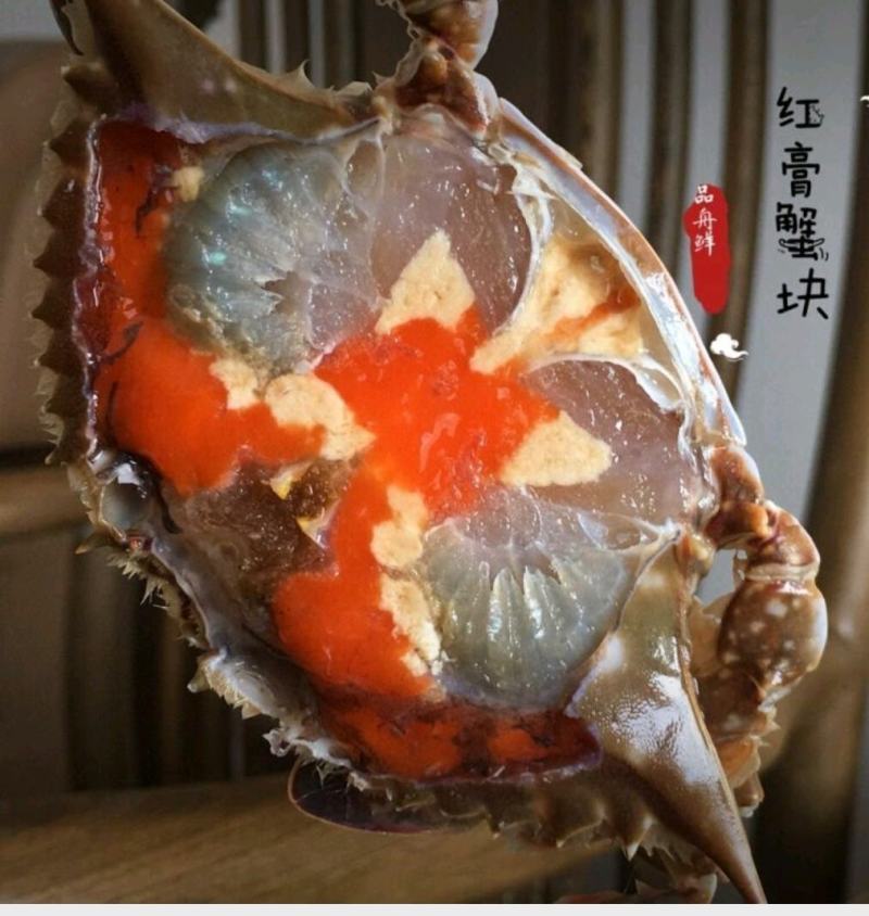 龙英红膏呛蟹即食梭子蟹母蟹宁波舟山特产海鲜呛蟹炝蟹整只咸