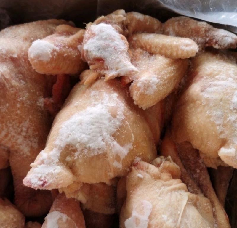 生鲜冷冻三黄鸡白条鸡残鸡整箱20斤