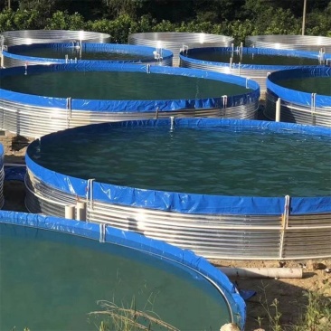 帆布鱼池防水布大型户外养殖池养鱼专用蓄水箱加厚圆形刀刮布