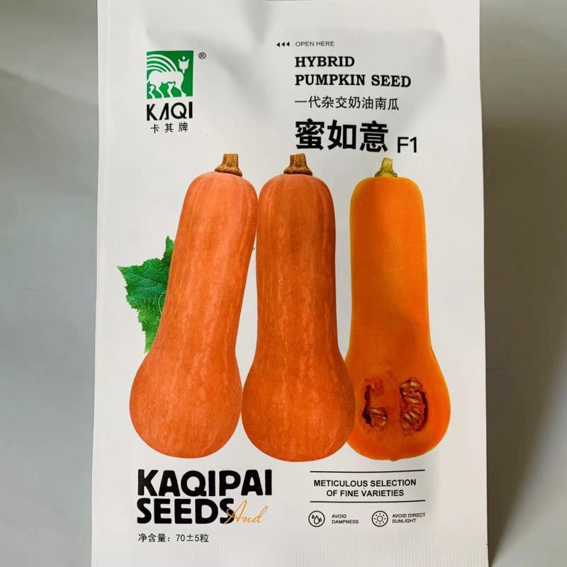 一代杂交奶油南瓜种子卡其牌蜜如意南瓜种子软嫩香甜糖份高