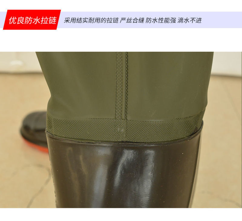 下水裤全身连体挖藕服防水衣服男渔裤抓捕鱼皮叉裤摸鱼水库子