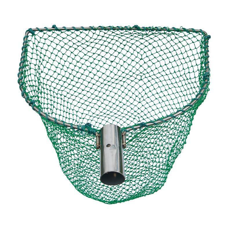 捞鱼实心不锈钢渔具抄网网头网兜手工编织菜市场超市捕虾平头