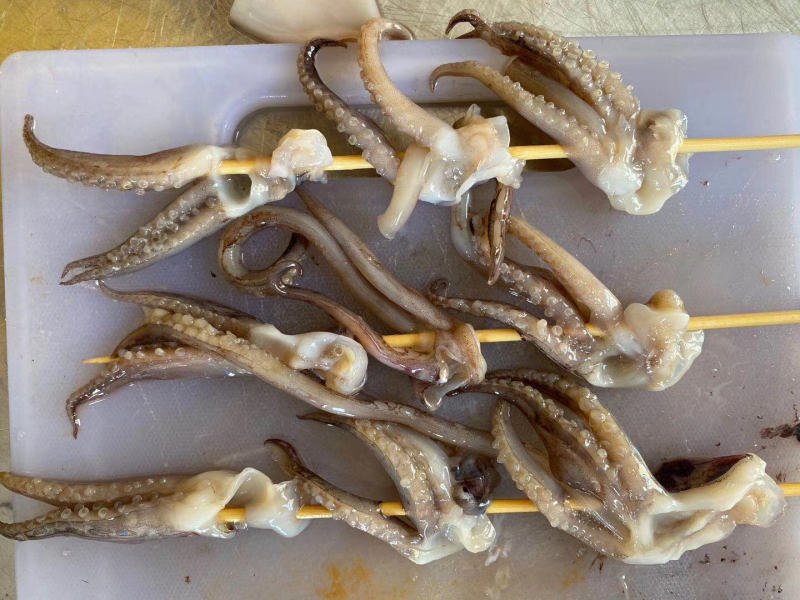 鱿鱼串，大鱿鱼须不怎么缩水