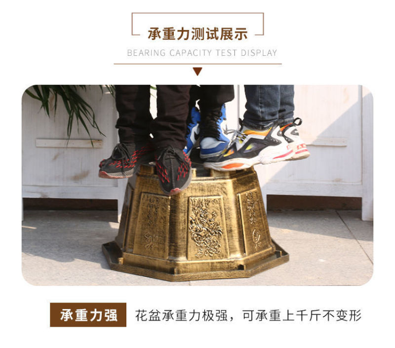 树脂加厚八角仿古花盆荷花蔬菜铁树盆景大号果树阳台庭院特价