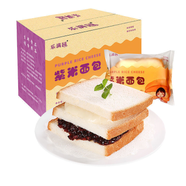 现做现卖紫米面包500g