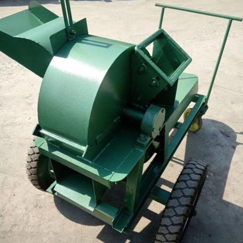 小型家用移动树枝粉碎机电机柴油机动力移削片粉木屑一机多用