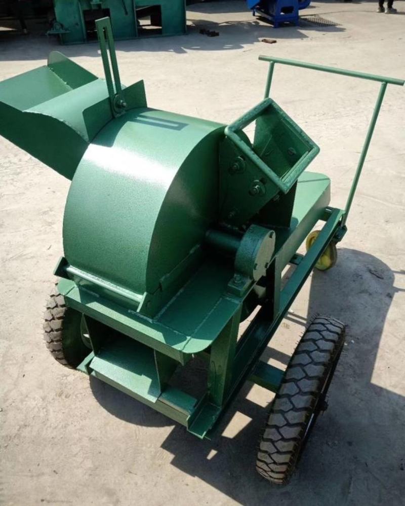 小型家用移动树枝粉碎机电机柴油机动力移削片粉木屑一机多用