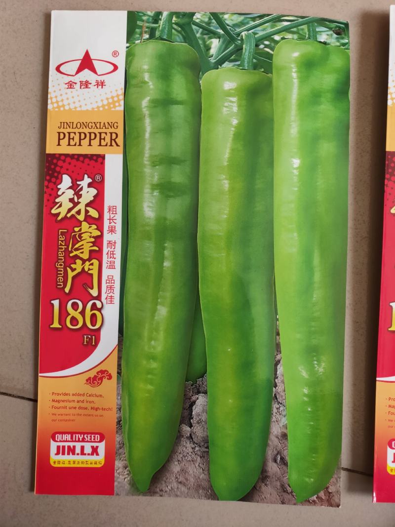 辣掌门186杂交一代长牛角椒种子1000粒/袋