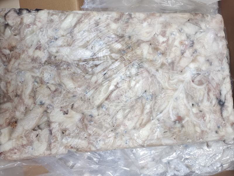 笔管鱼灯光船冻陆冻火锅食材，市场批发