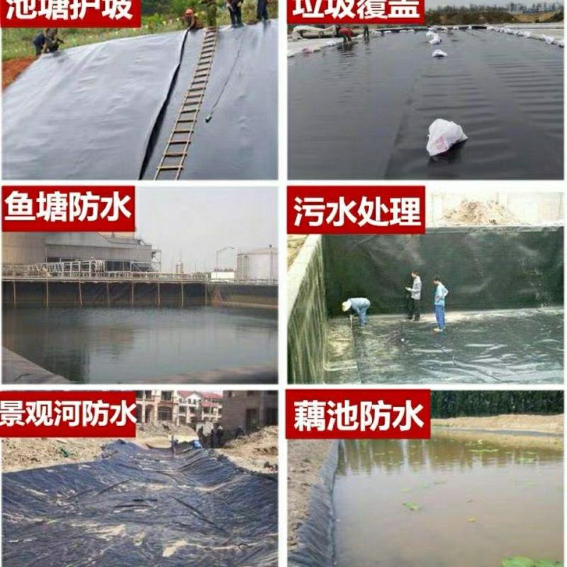 鱼塘防渗膜池塘鱼池防水布加厚塑料薄膜土工布防水土工膜