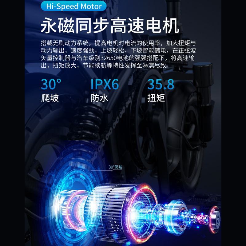 德国名顶电动车成人代驾小型电瓶车折叠电动自行车锂电池代步