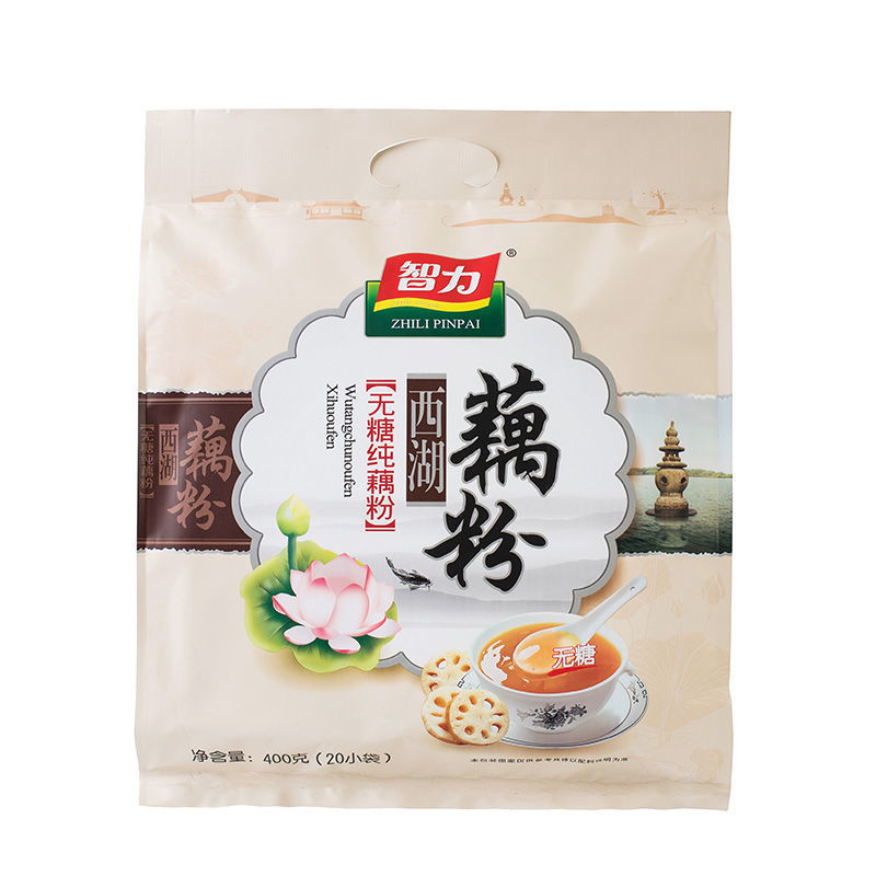 智力无糖西湖纯藕粉400g袋装即食冲饮营养早餐莲藕代餐粉