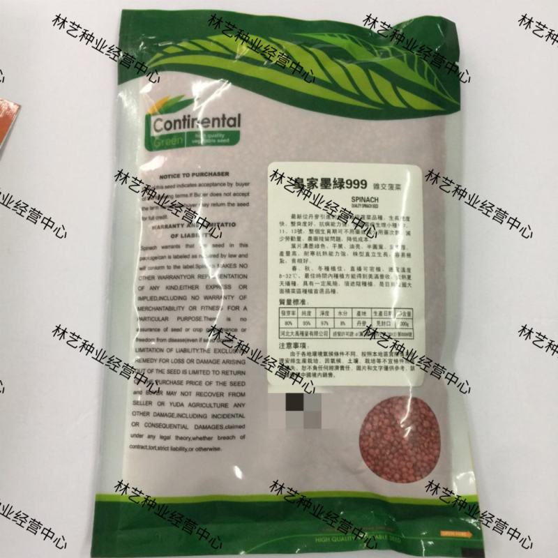 皇家墨绿圆叶菠菜种子高产抗病耐寒春秋冬播高产进口黑叶菠菜