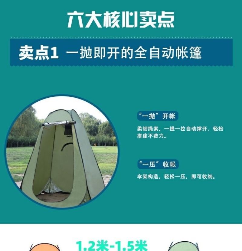 临时防疫隔离帐篷门诊所单人观察室防控浴罩家用冬天免挂洗澡