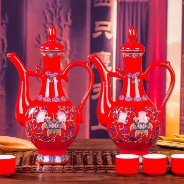 白酒礼盒装53度清香型纯粮食酒整箱一壶老酒500mL*2