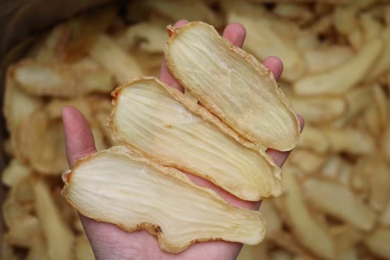 广州人精品特大号天麻切片颜色漂亮干度好一件代发批发