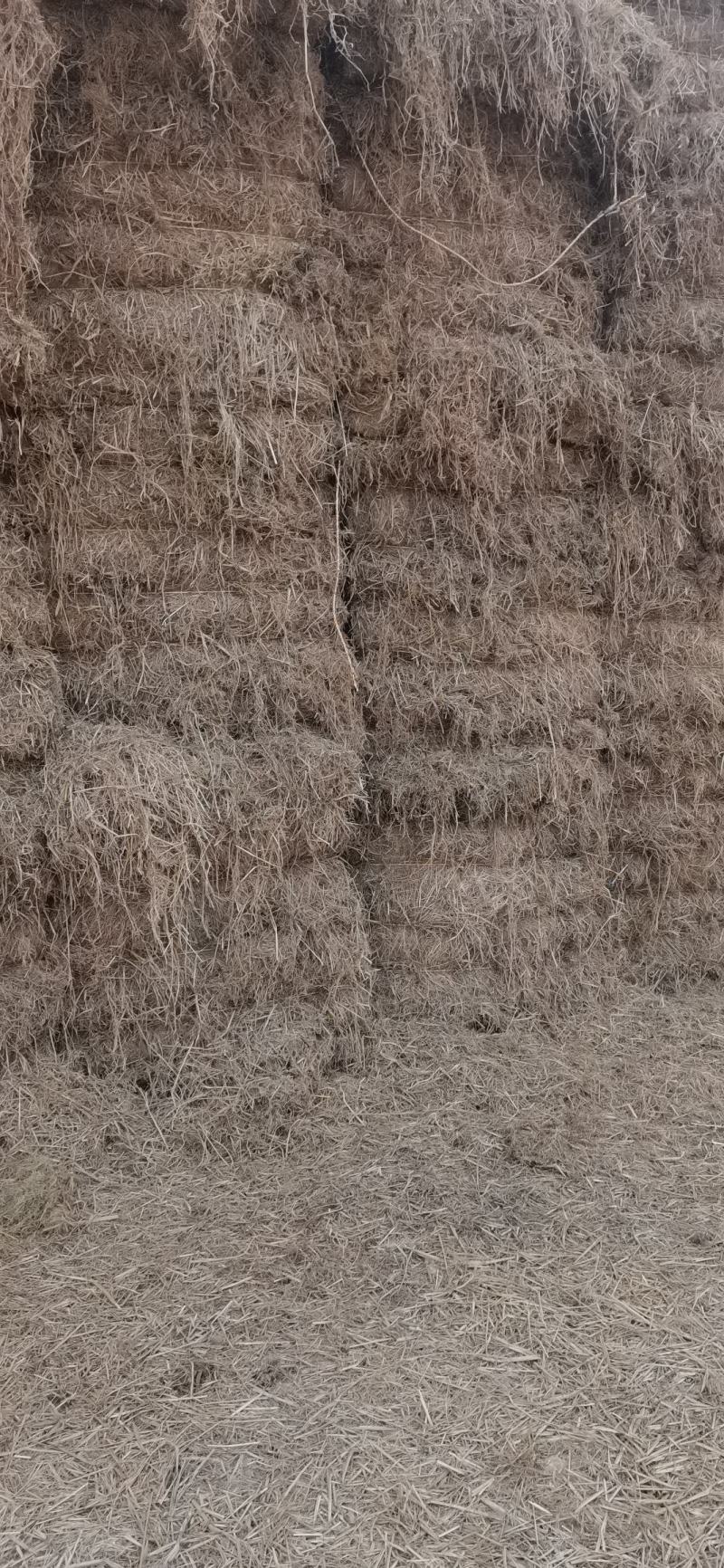 麦秸杆柔丝压块牛羊草料，盖草菌草大方包出售全国发货