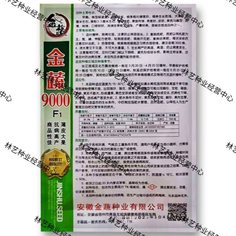 金蔬9000大果青椒种子四季播薄皮大果辣椒籽高产辣椒蔬菜