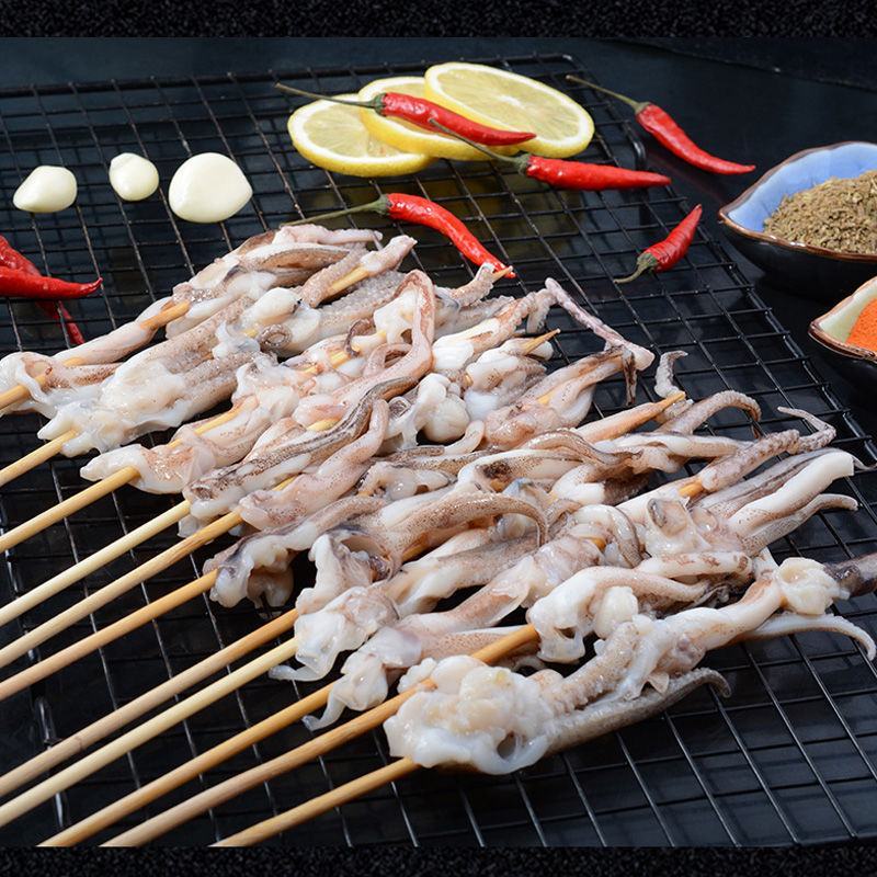 速冻新鲜鱿鱼须串章鱼串八爪鱼串铁板鱿鱼烧章鱼足烤海鲜食材