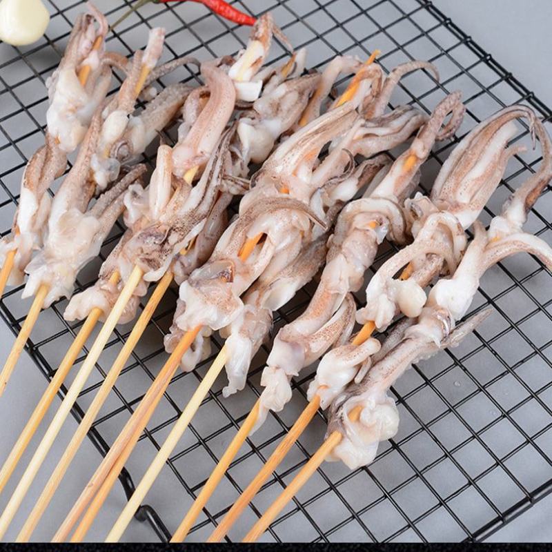 速冻新鲜鱿鱼须串章鱼串八爪鱼串铁板鱿鱼烧章鱼足烤海鲜食材