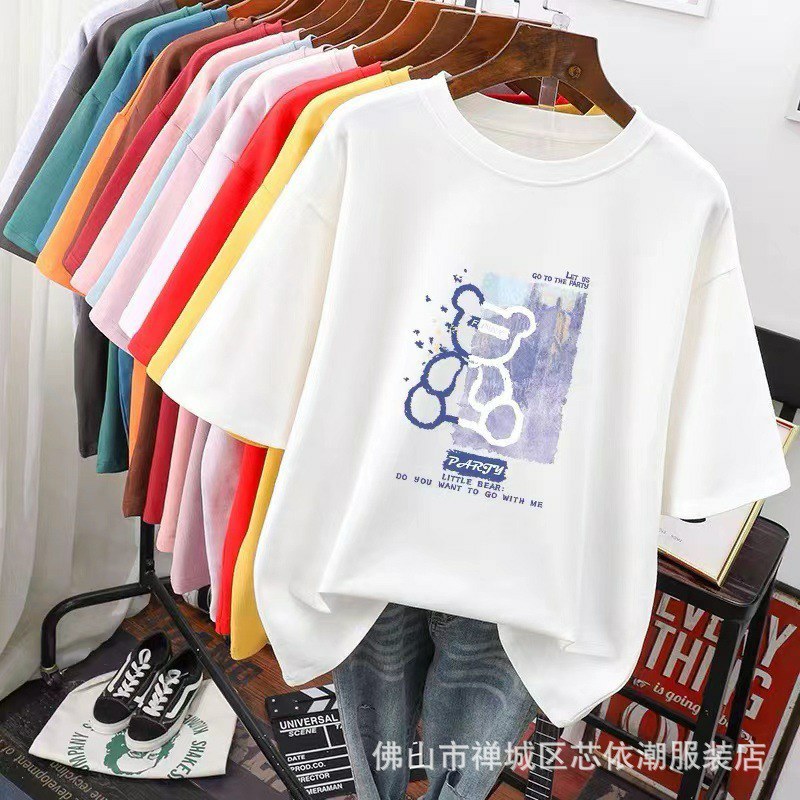 5元清仓货源批发外贸便宜短袖T恤库存大码短袖地摊货源！