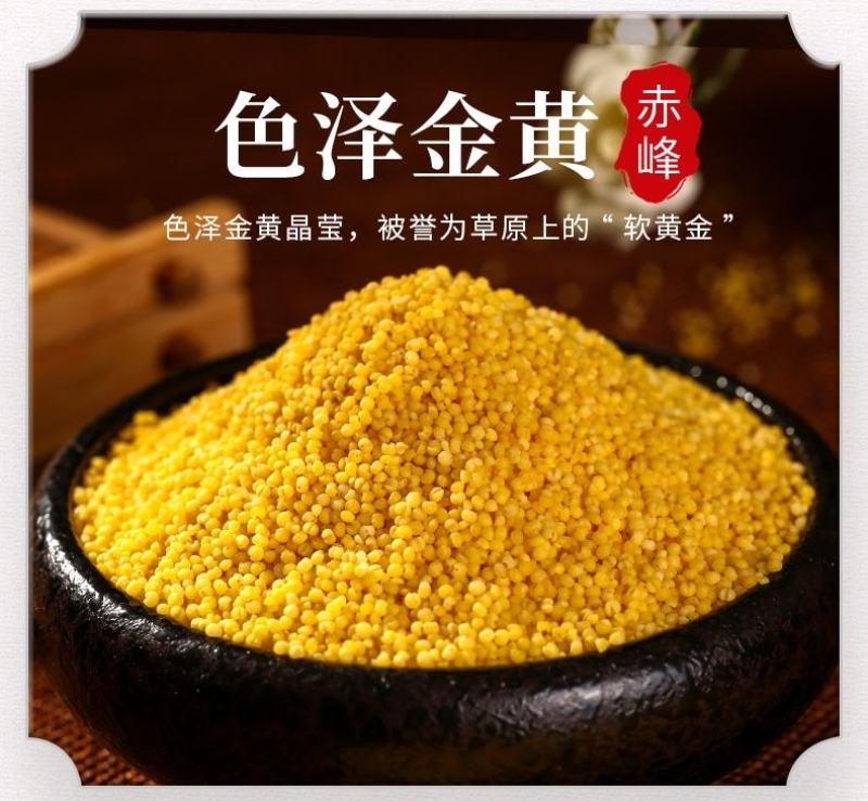 【限时促销】内蒙赤峰特产家庭装黄小米1kg装