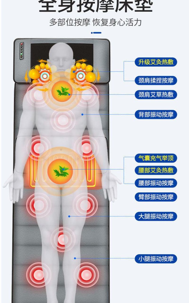 南极人颈椎按摩器全身多功能家用揉捏电动仪肩颈部腰部床垫