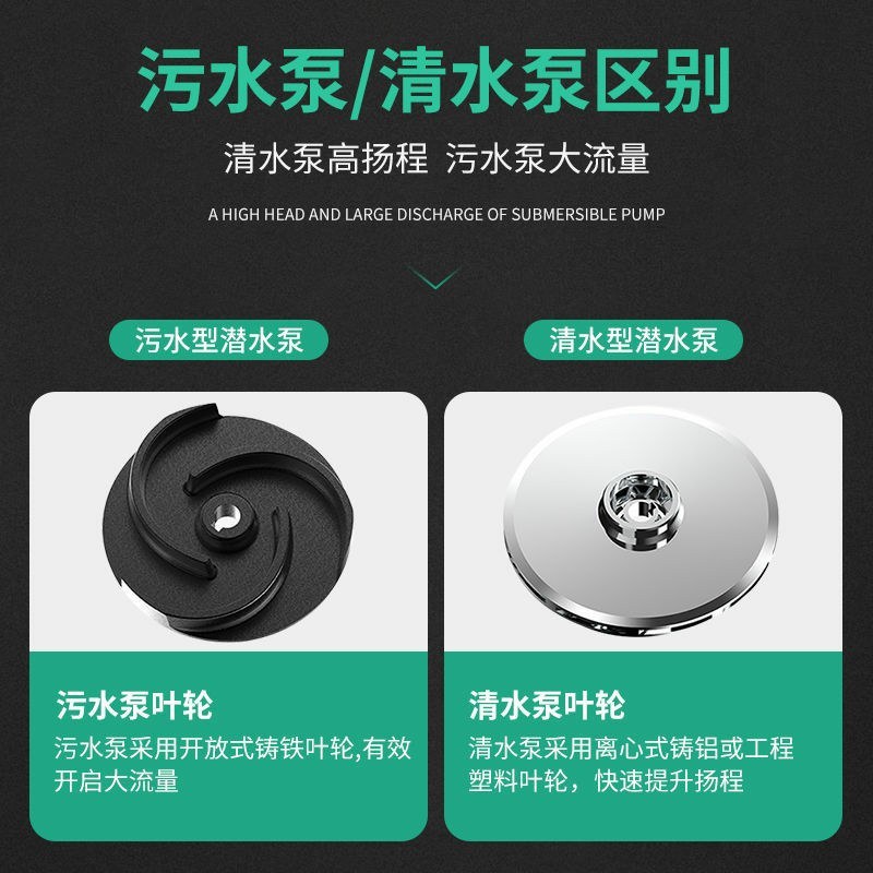 污水泵220v家用小型抽水机化粪池抽水抽粪排污泵泥浆高扬