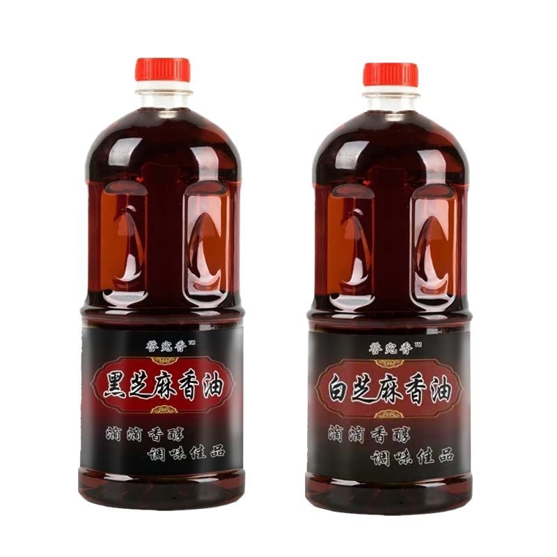 黑芝麻油黑芝麻油小磨香油瓶装河南特产1000/500ml
