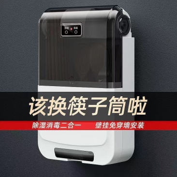 筷子筒壁挂式家用多功能沥水消毒防尘快子盒厨房筷子笼餐具收