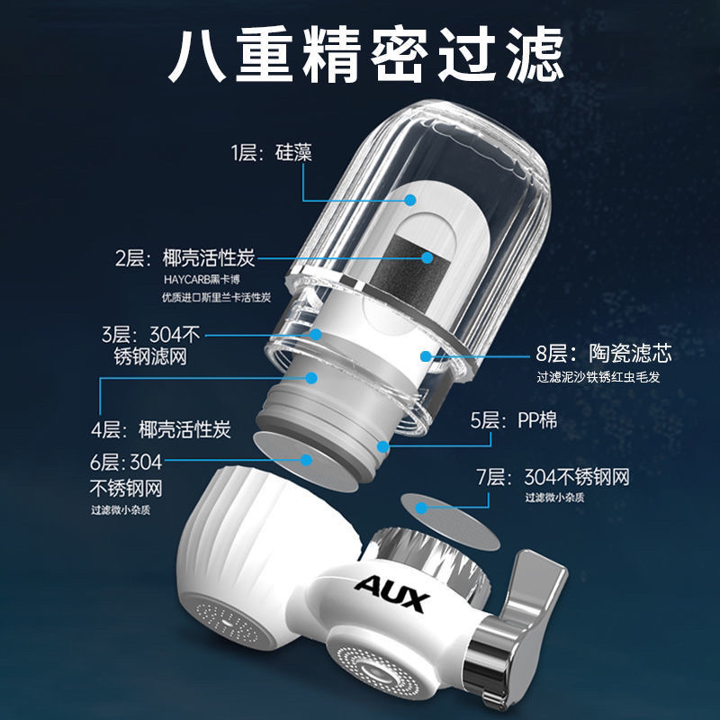 【包邮-奥克斯净水器】厨房通用自来水前置过滤净水器