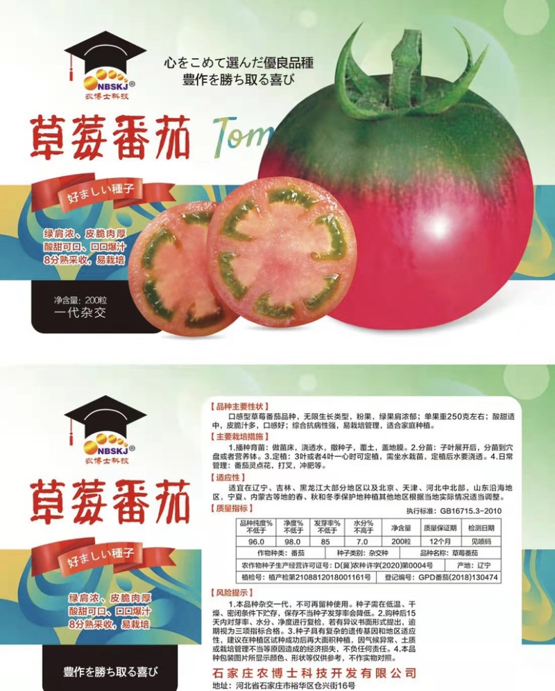 口感型水果番茄种子草莓番茄种子酸甜可口口口爆汁绿肩西红柿
