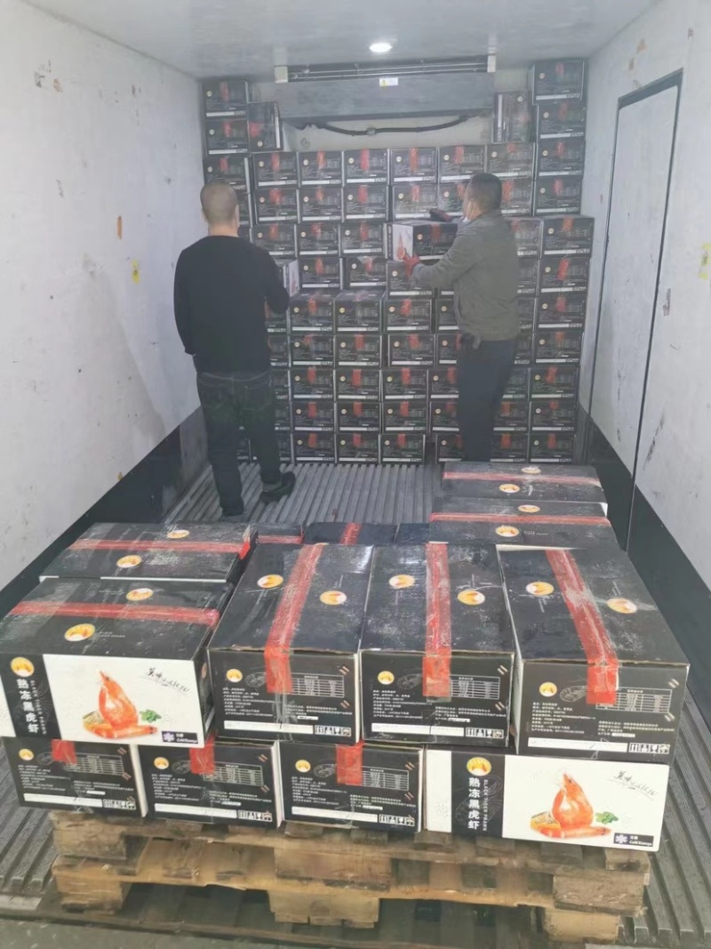 【熟冻黑虎虾】净重700g一盒，欢迎各位老板前来选购