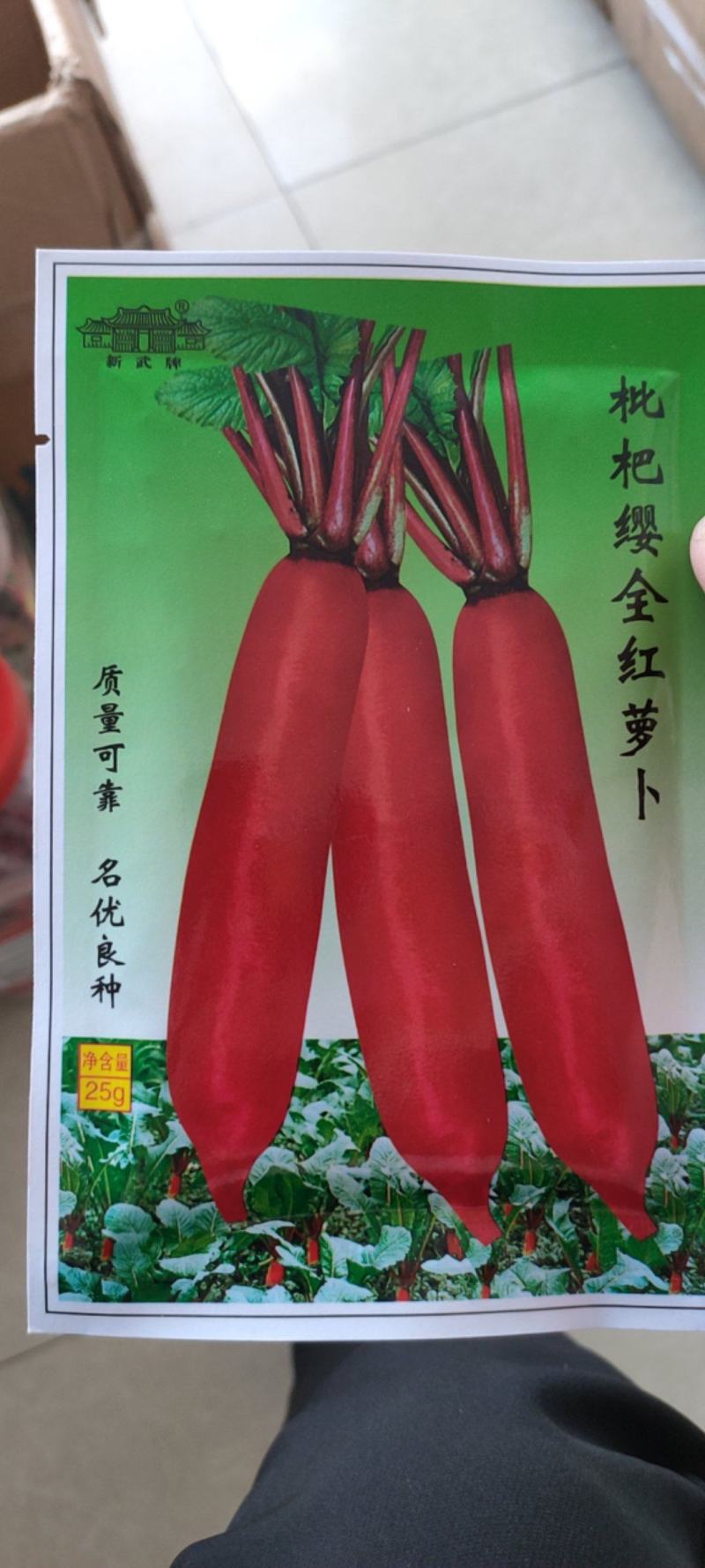 耐热萝卜种子红皮萝卜种子长红皮萝卜种子德高601/20g
