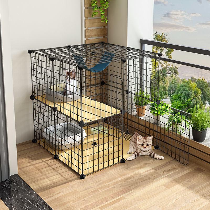 猫笼子家用别墅超大自由空间室内带厕所小型猫舍双层猫屋猫咪