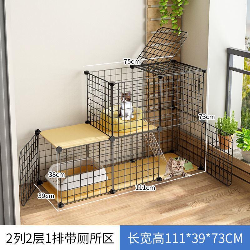 猫笼子家用别墅超大自由空间室内带厕所小型猫舍双层猫屋猫咪